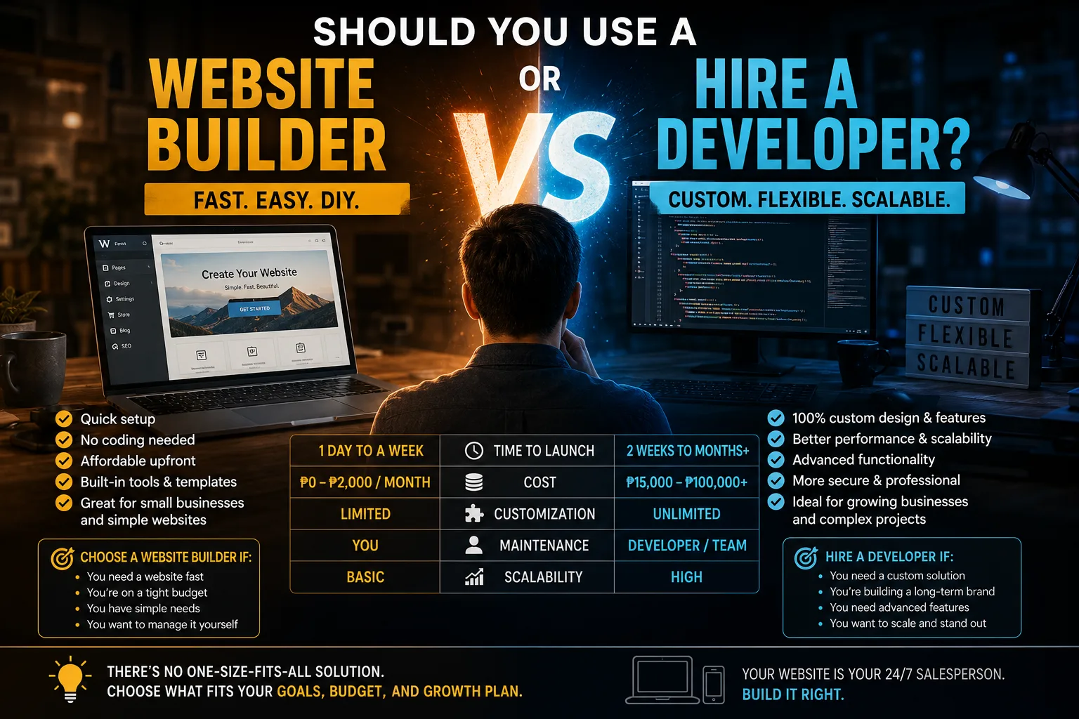 Comparison of website building options